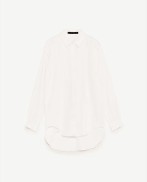 zara white blouse